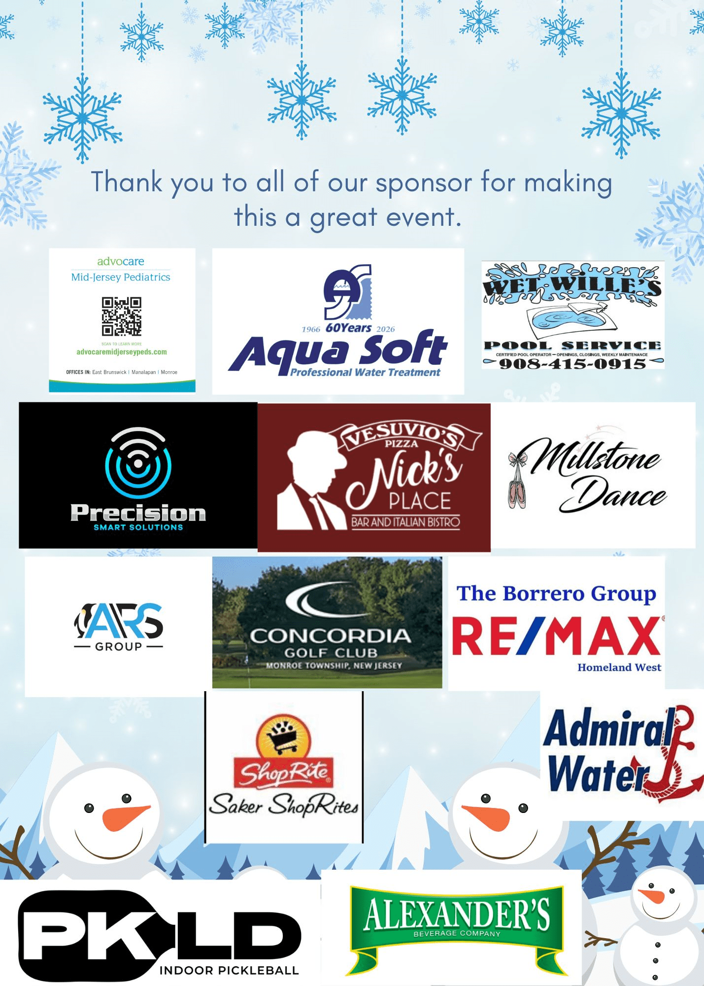 2025 Winter Wonderland Thank you